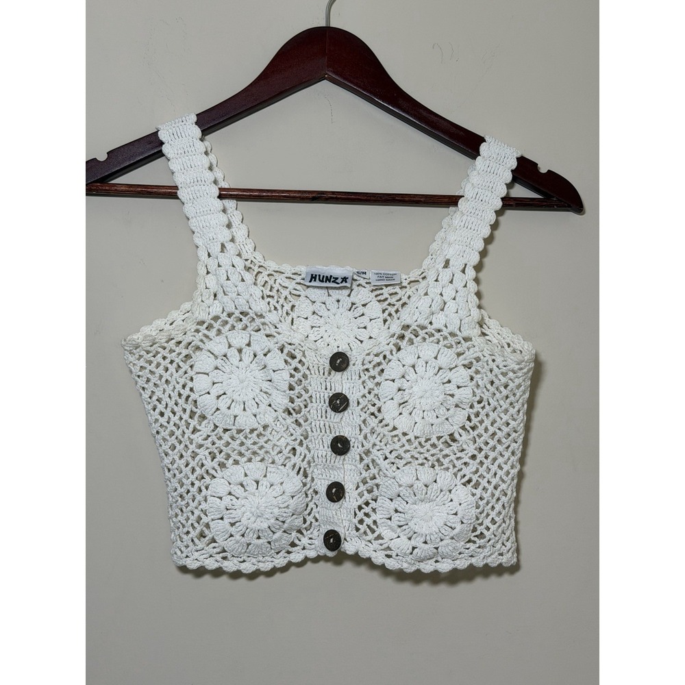 hunza Crochet Top S/m Handmade